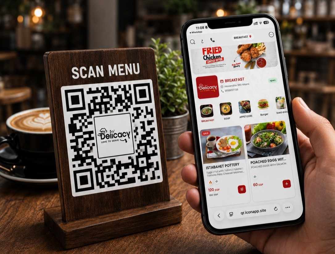 QR menu dashboard preview